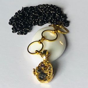 Time Loop vintage antique watch piece necklace